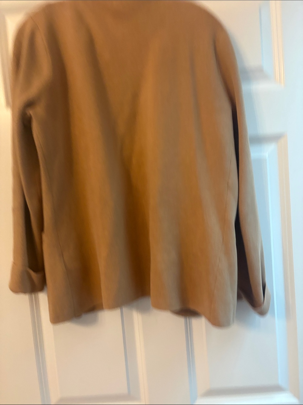 J. Crew Women's Camel cotton Knit Blazer Coat - Picture 4 of 6